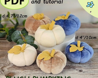 Plush Pumpkin Sewing Pattern PDF | Soft Fabric Pumpkin Tutorial | Fall Decor Pattern