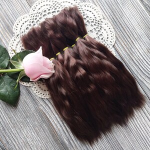 Straight mohair locks for handmade doll hair