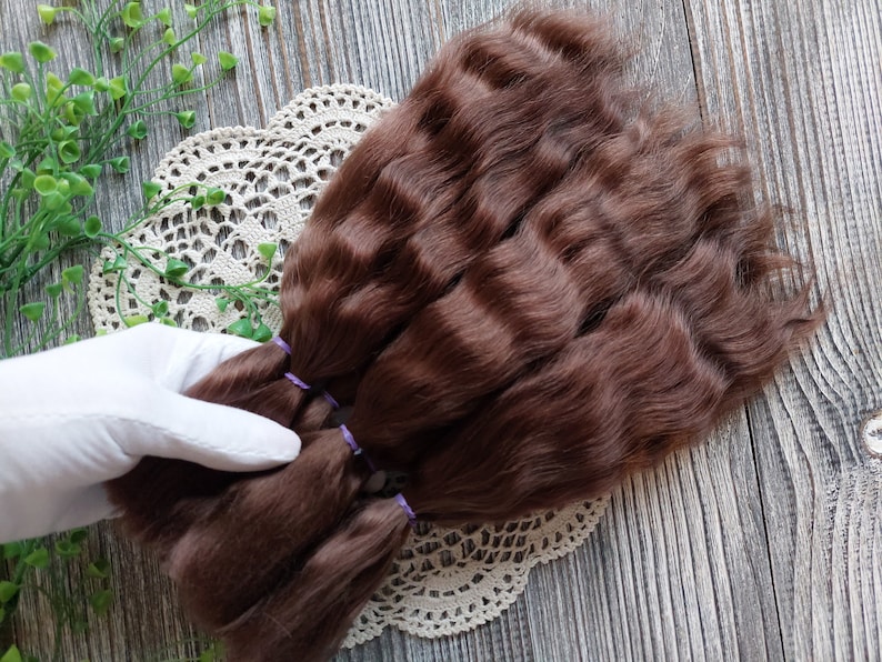 DIY doll wig material mohair hair texture