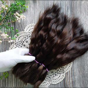 Doll hair. Made from natural Angora goat hair. Perfectly suitable as a hair for dolls. Mohair doll hair is also great for making doll wigs. Color