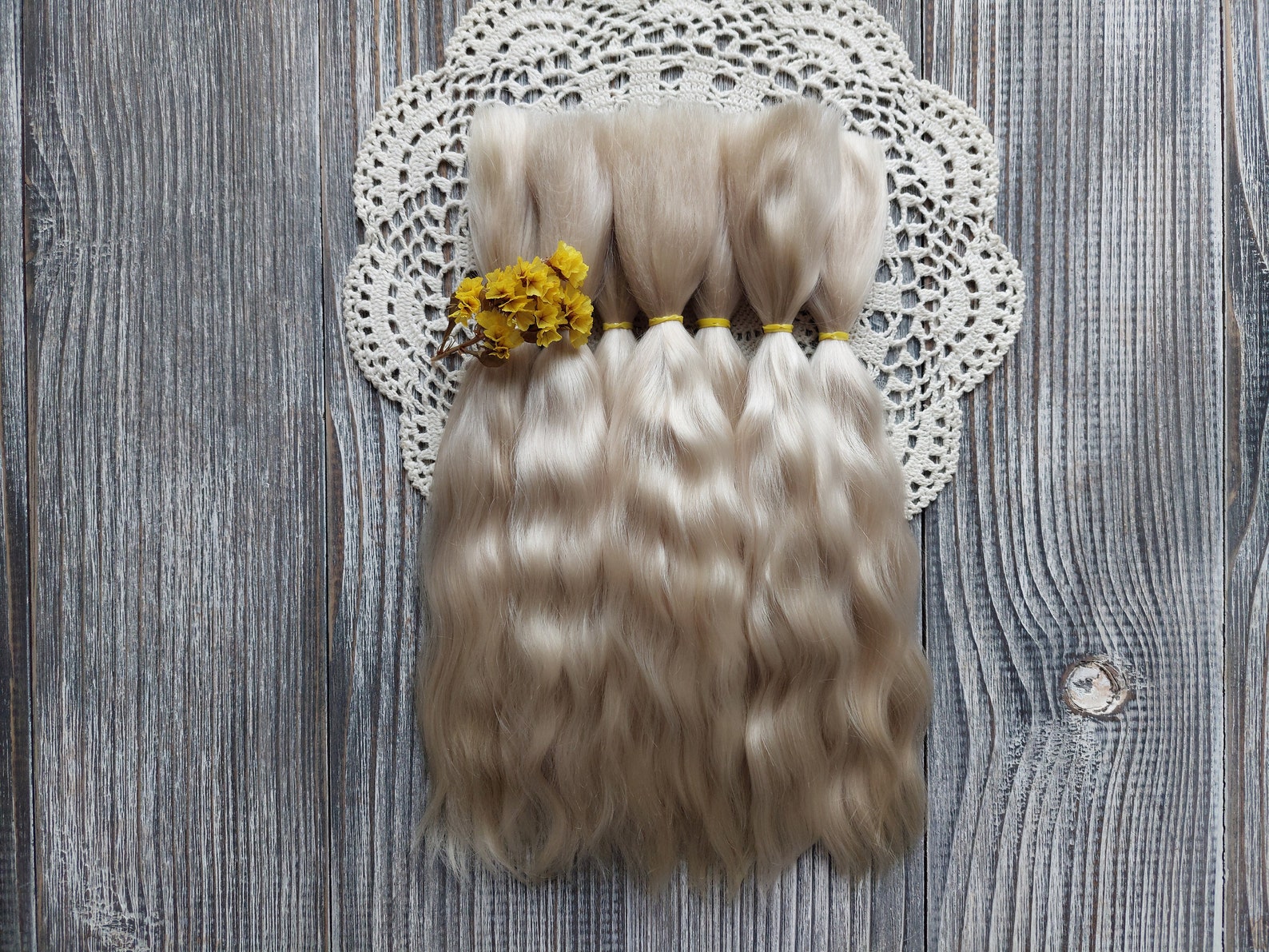 Mohair Doll Hair champagne Doll Hair Organic. Angora Hair | Etsy