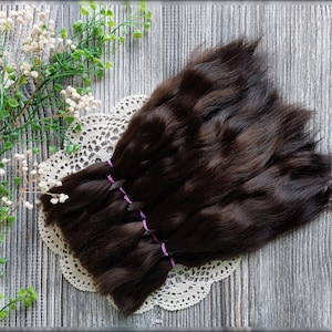 Doll hair. Made from natural Angora goat hair. Perfectly suitable as a hair for dolls. Mohair doll hair is also great for making doll wigs. Color