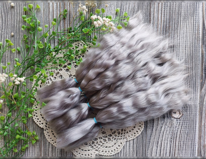 DIY doll wig supply mohair locks