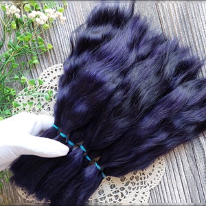 Soft mohair locks for DIY doll wig projects