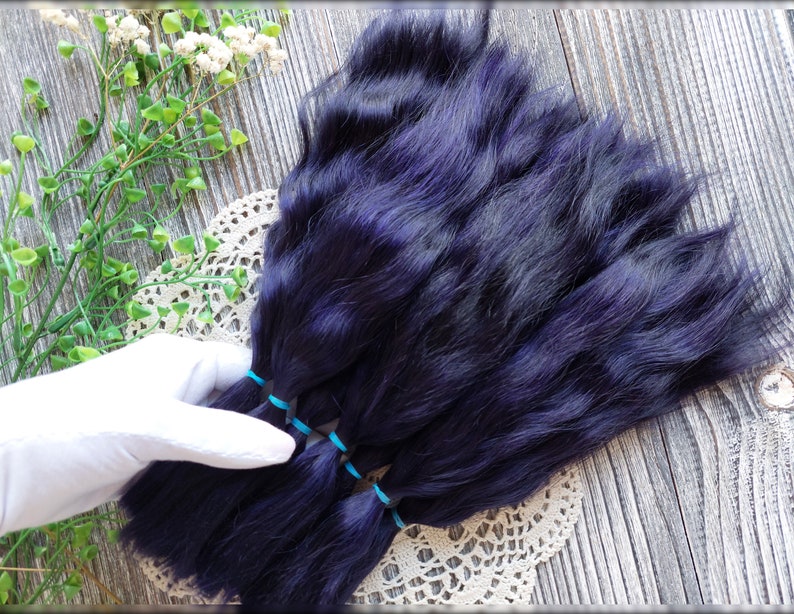 Soft mohair locks for DIY doll wig projects