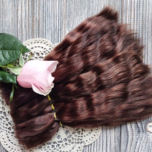 Hand dyed mohair doll hair material