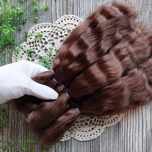 Mohair doll hair handmade wig making supply