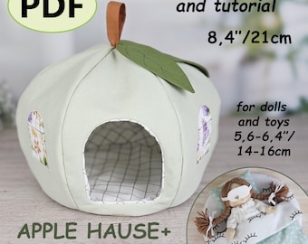 Apple Dollhouse PDF Pattern – Mini Bedding Sewing Tutorial