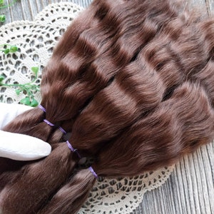 Natural curly doll hair mohair fiber photo