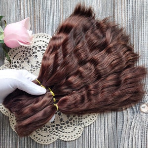 Premium mohair doll hair soft silky texture