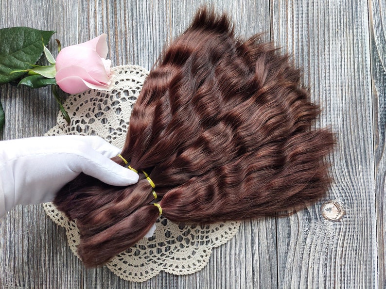 Premium mohair doll hair soft silky texture