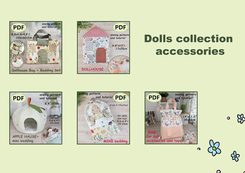 Doll Clothes Sewing Pattern PDF for 16cm Dolls Sleeveless Top and Skirt Tutorial image 5