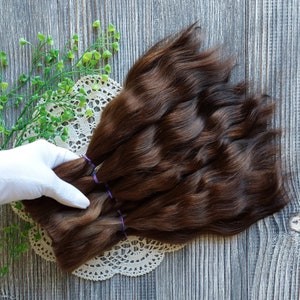 Doll hair. Made from natural Angora goat hair. Perfectly suitable as a hair for dolls. Mohair doll hair is also great for making doll wigs.