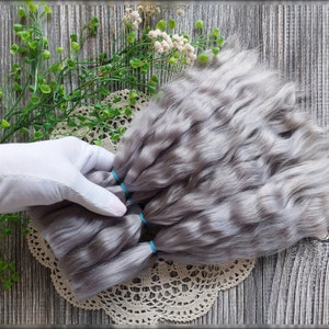 Natural doll hair mohair curly texture