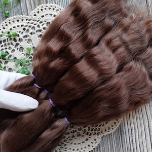 Premium straight doll hair locks for wigs