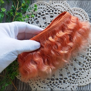 Mohair weft. Short! 6-8 cm. Redhead. Hair Doll. Mohair doll hair. Doll hair doll Reborn hair doll Paola hair doll Mohair wig natural mohair