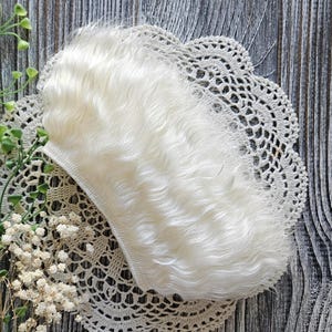 Mohair weft. Short! 6-8 cm. Not painted. Hair Doll. Mohair doll hair. Doll hair doll Reborn hair doll Paola hair doll Mohair wig