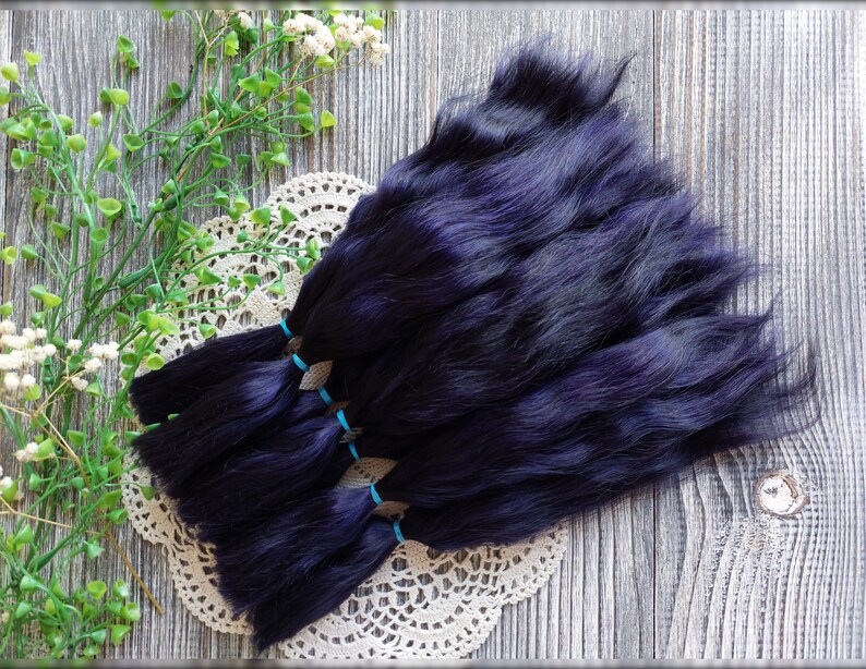 Mohair doll hair handmade wig making supply