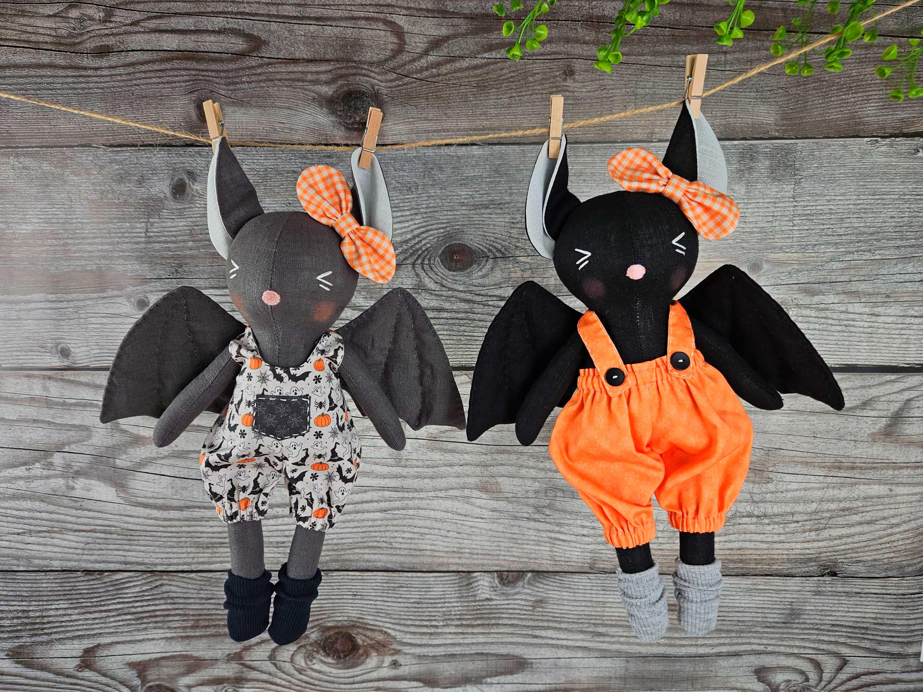 Bat Plush Sewing Pattern PDF | Halloween Stuffed Animal Tutorial | DIY ...