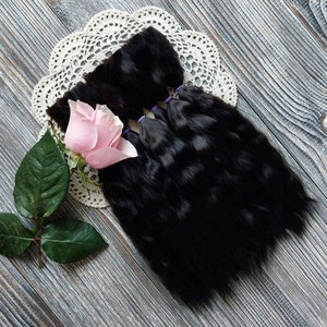 Natural mohair doll hair bundle for reborn doll rooting