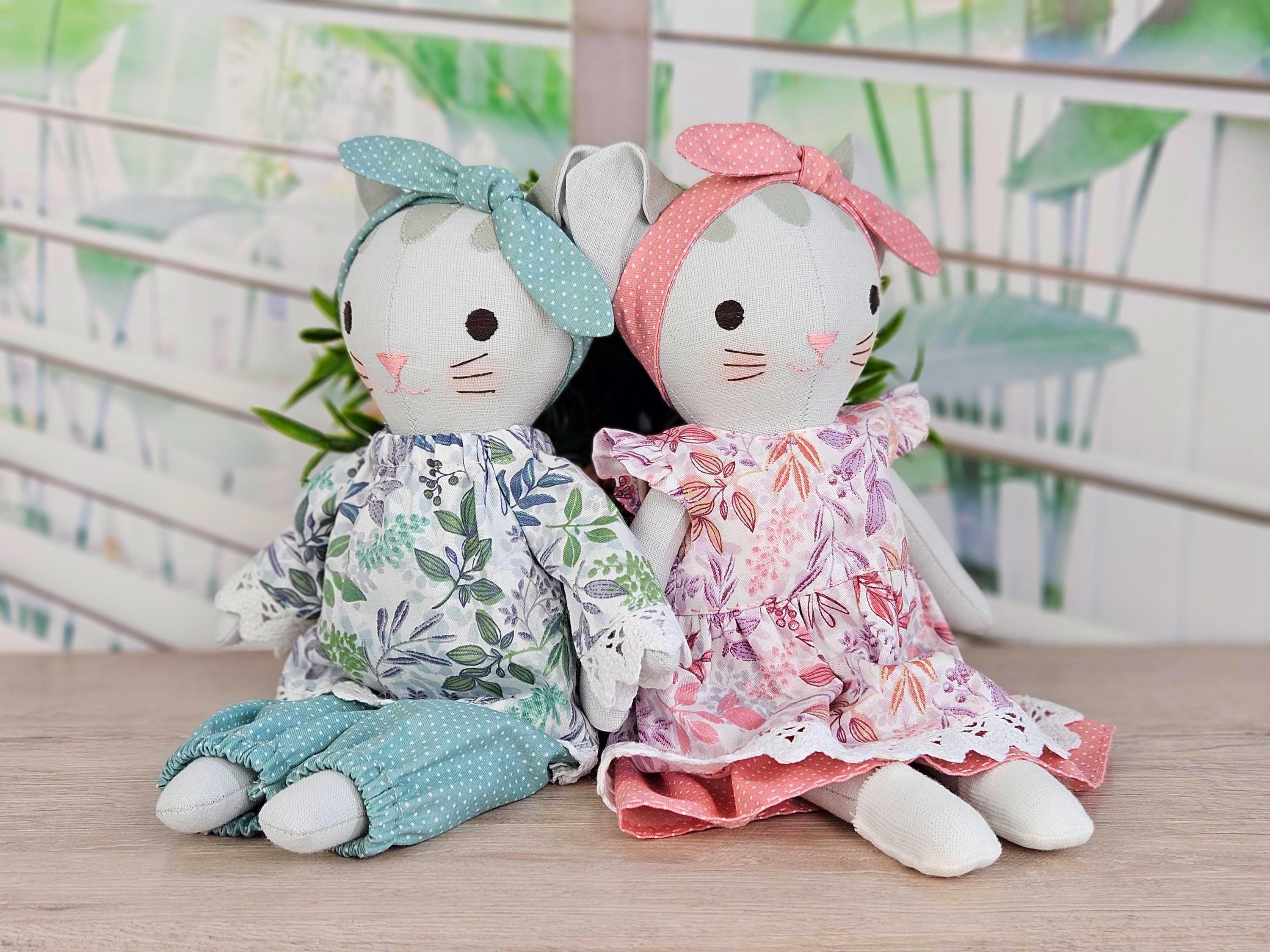 Cat Plush Sewing Pattern PDF, Stuffed Animal Tutorial, Beginner ...