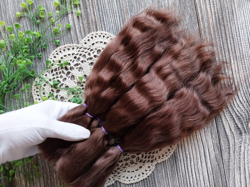 Soft premium mohair doll hair for crafting