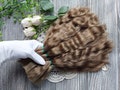 Doll Hair (Brown) – Soft Mohair Locks for Custom Doll Wigs, Natural Handmade Fiber for Wig Making Projects