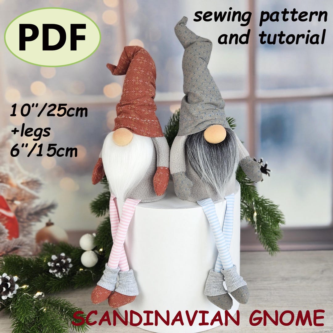 Scandinavian Gnome Sewing Pattern PDF | Christmas Gnome Pattern ...