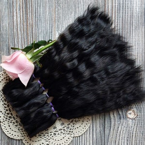 Dark brown mohair hair for Waldorf and reborn dolls