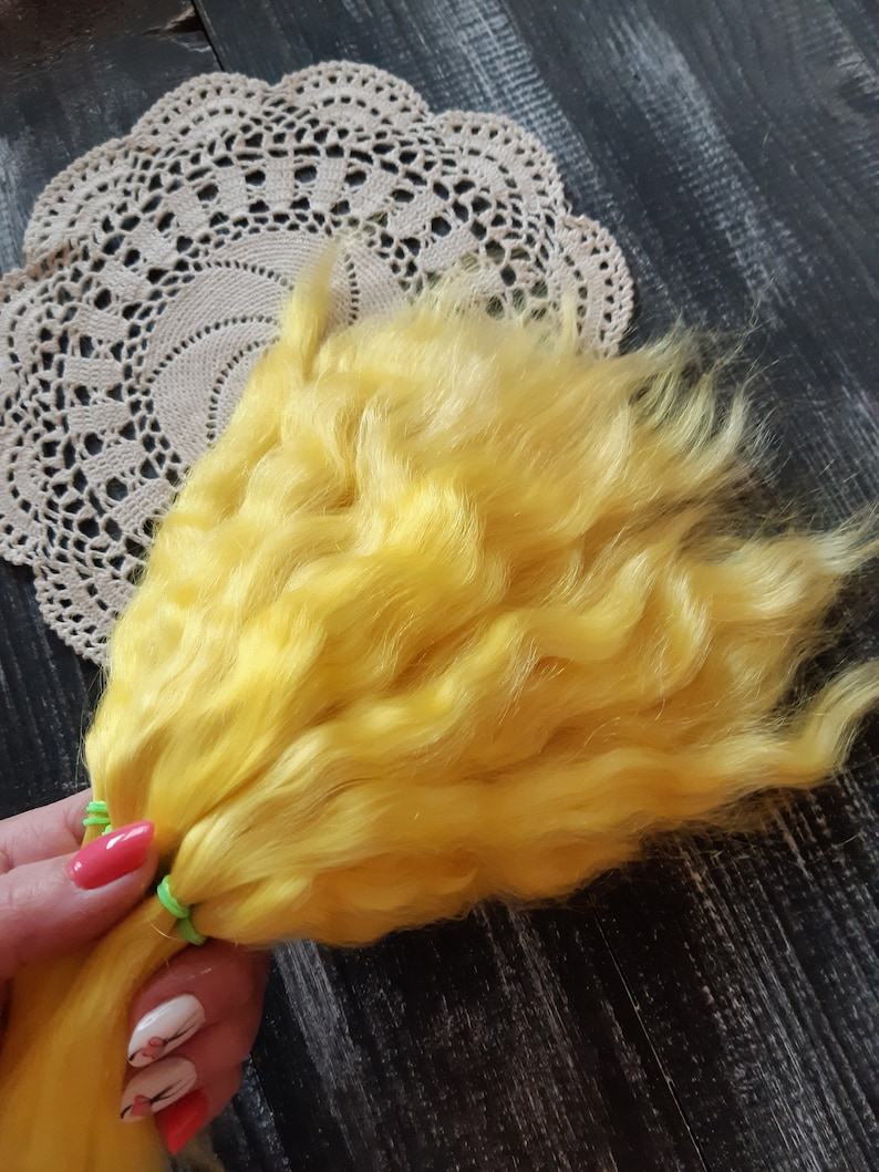 Doll hair Mohair doll hair Mohair strands Mohair lock Мohair Etsy