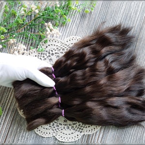 Doll hair. Made from natural Angora goat hair. Perfectly suitable as a hair for dolls. Mohair doll hair is also great for making doll wigs. Color