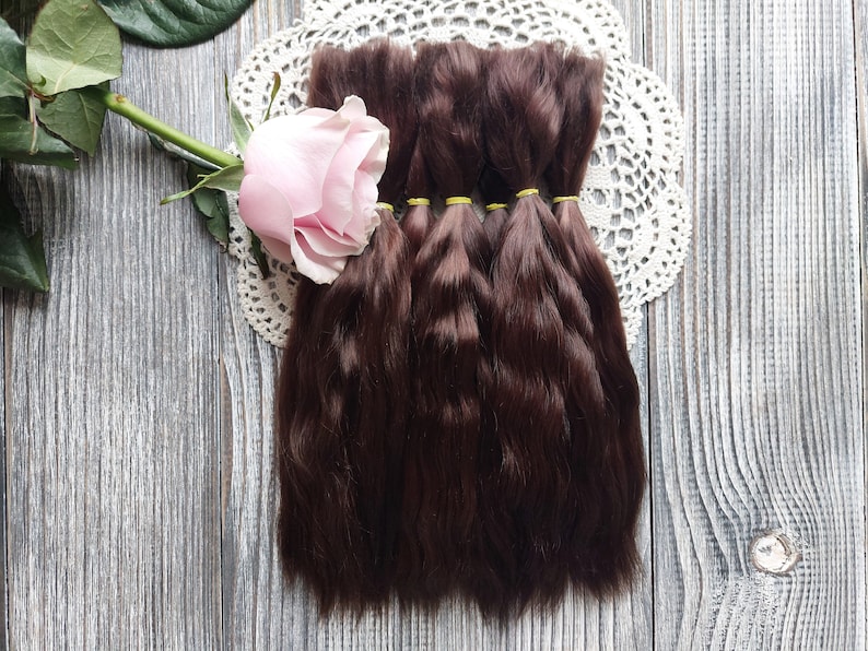Curly mohair doll hair for DIY wig projects