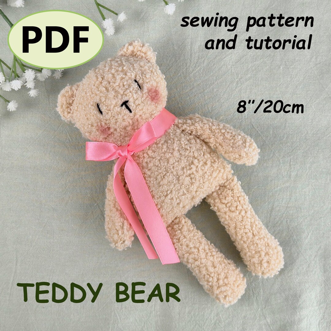 Teddy Bear Sewing Pattern PDF | Plush Bear Pattern | Stuffed Animal ...