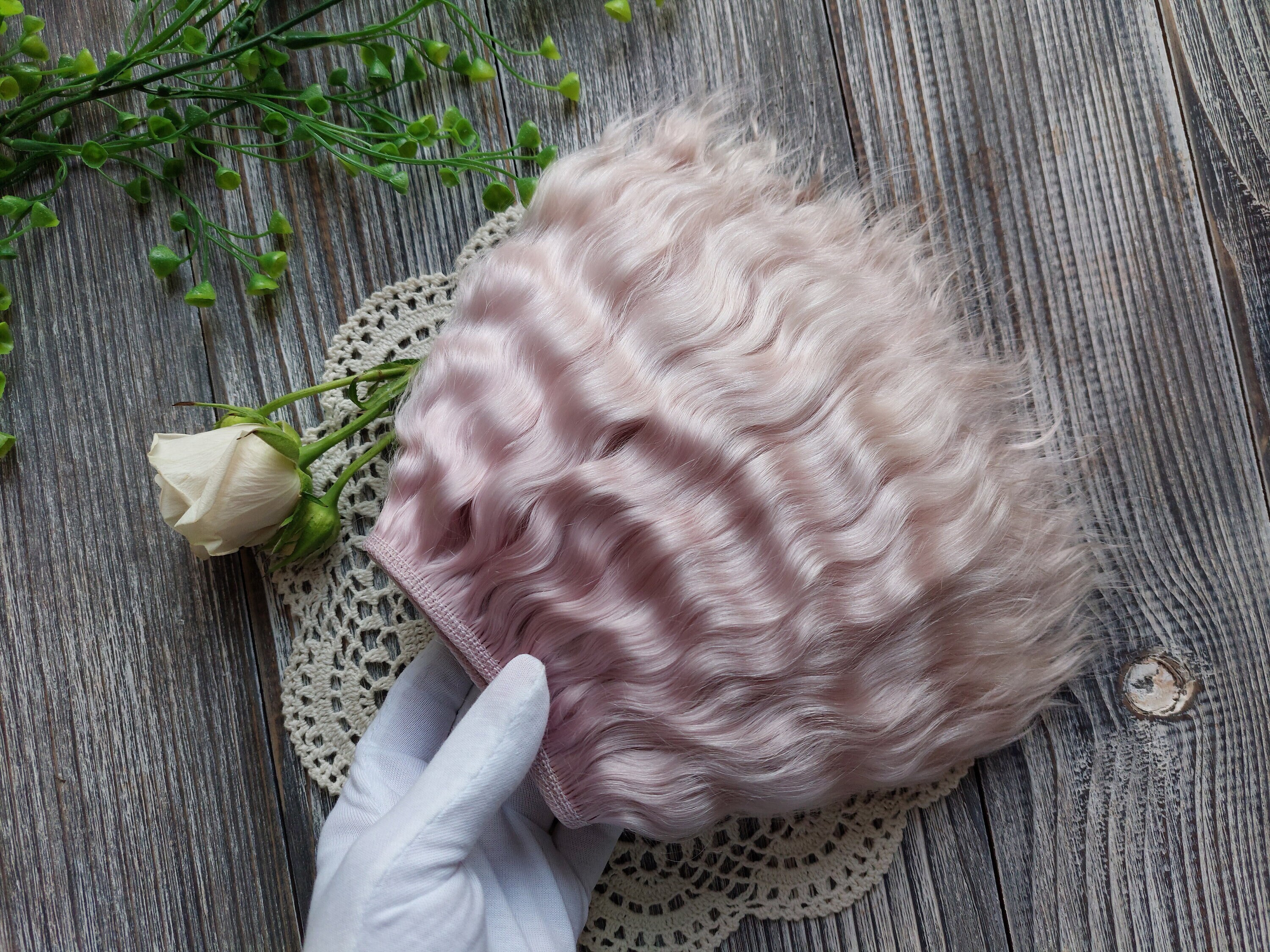 Mohair weft. (Light purple) Doll hair. Doll tress. Hair Doll Doll hair doll Reborn hair doll Paola hair doll Mohair wig natural mohair doll