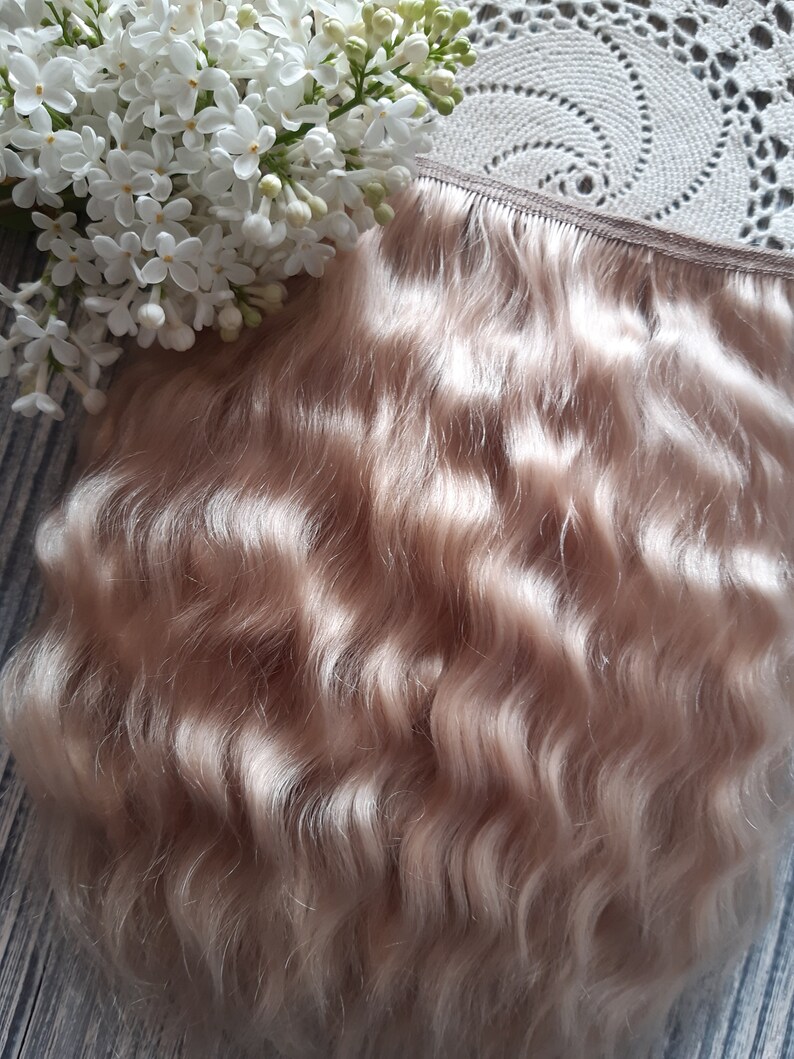 Mohair Weft light Brown Mohair Doll Hair Mohair Strands Etsy