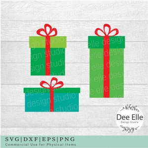 Present SVG Bundle, Gift Box Svg, Christmas Present Svg Bundle, Christmas Gifts Svg, Birthday Present Svg, Cut File for Christmas, Png Dxf