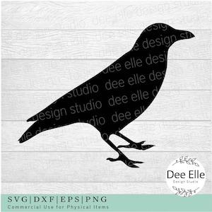 Halloween Crow SVG, Black Crow Svg, Raven Svg, Edgar Allan Poe Svg, Crow Cut File, Crow Profiel voor Silhouette en Cricut, Crow Clipart