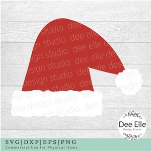 Santa Hat SVG, Christmas SVG, Santa SVG, Christmas Cut File for Cricut, Santa Hat Clipart, Santa Claus, Santa’s Hat, eps, png dxf