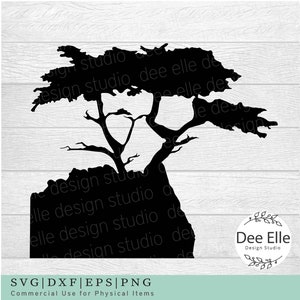 Cyprès solitaire SVG, Baie de Monterey, Pebble Beach, Côte californienne, Cyprès Tree SVG, Silhouette d’arbre SVG, Png