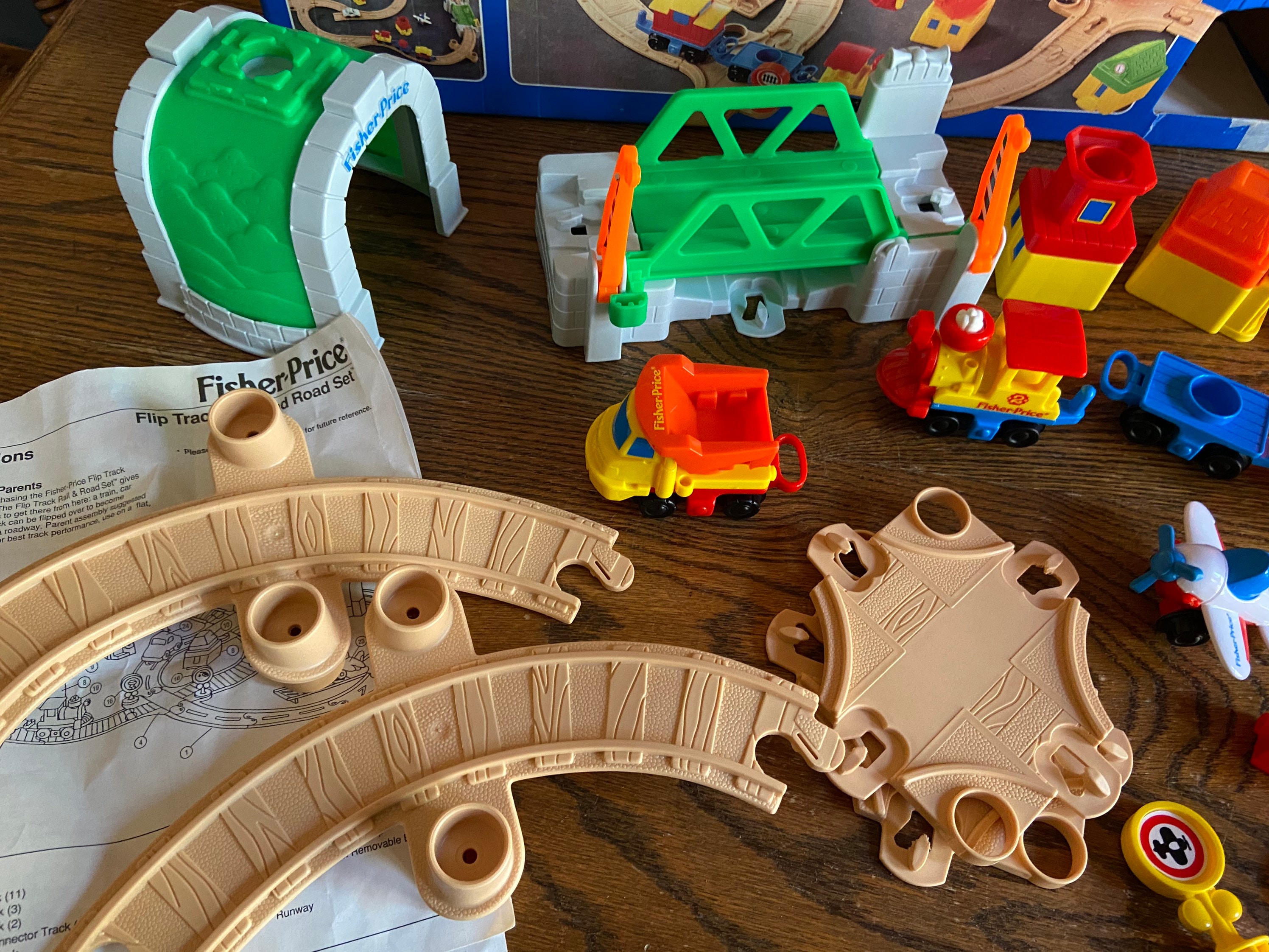 Vintage 1991 Fisher Price Flip Track Rail and Road Set 2 in 1 Etsy