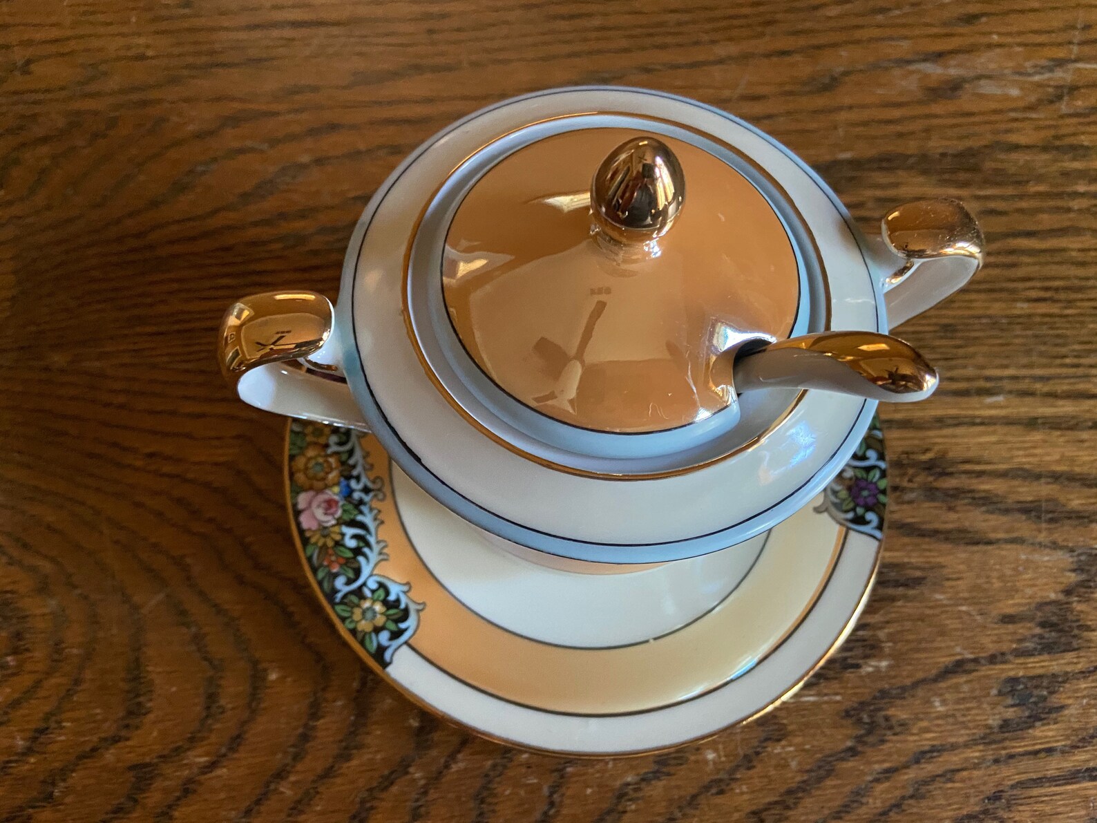 Antique Noritake Condiment Bowl with Lid Ladle and Etsy