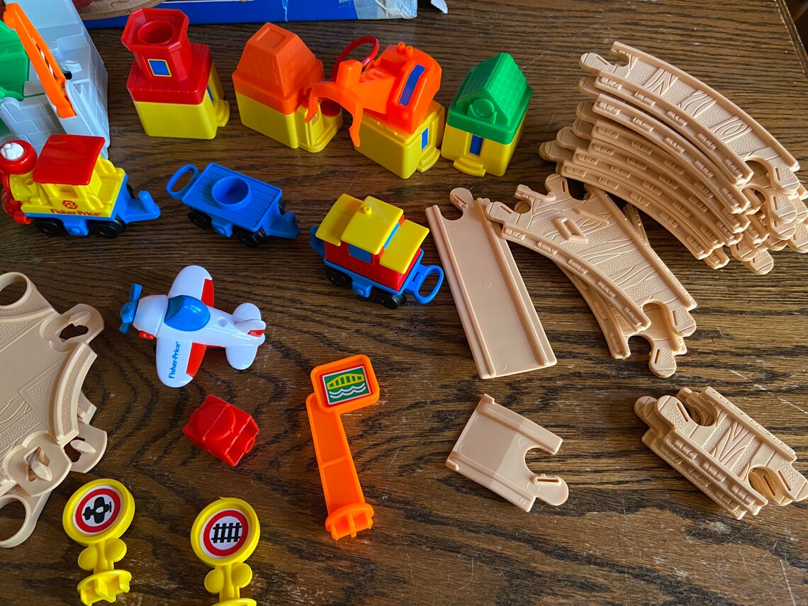 Vintage 1991 Fisher Price Flip Track Rail and Road Set 2 in 1 Etsy