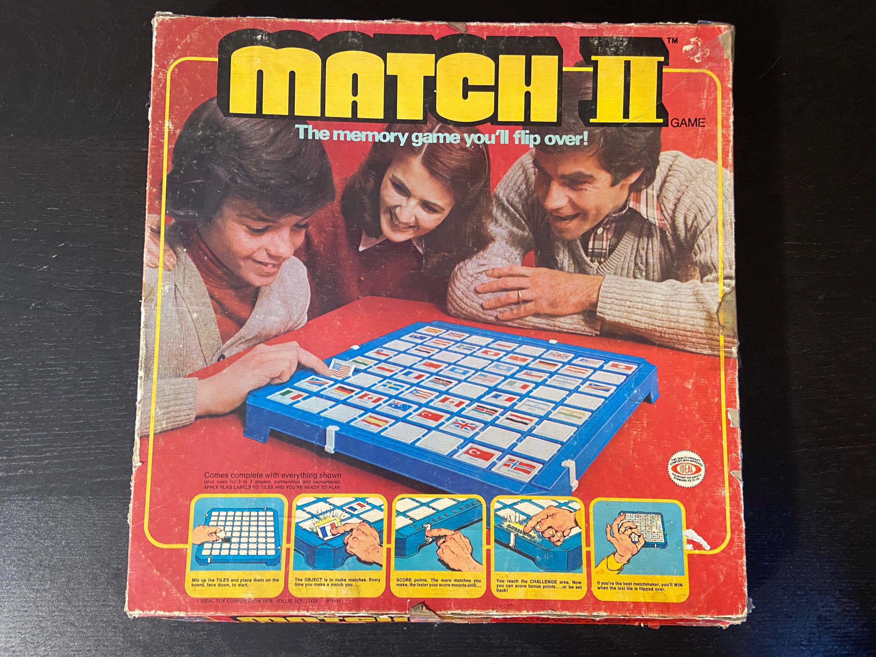 Match II 2 Board Game 1978 Original Replacement Tiles Flags