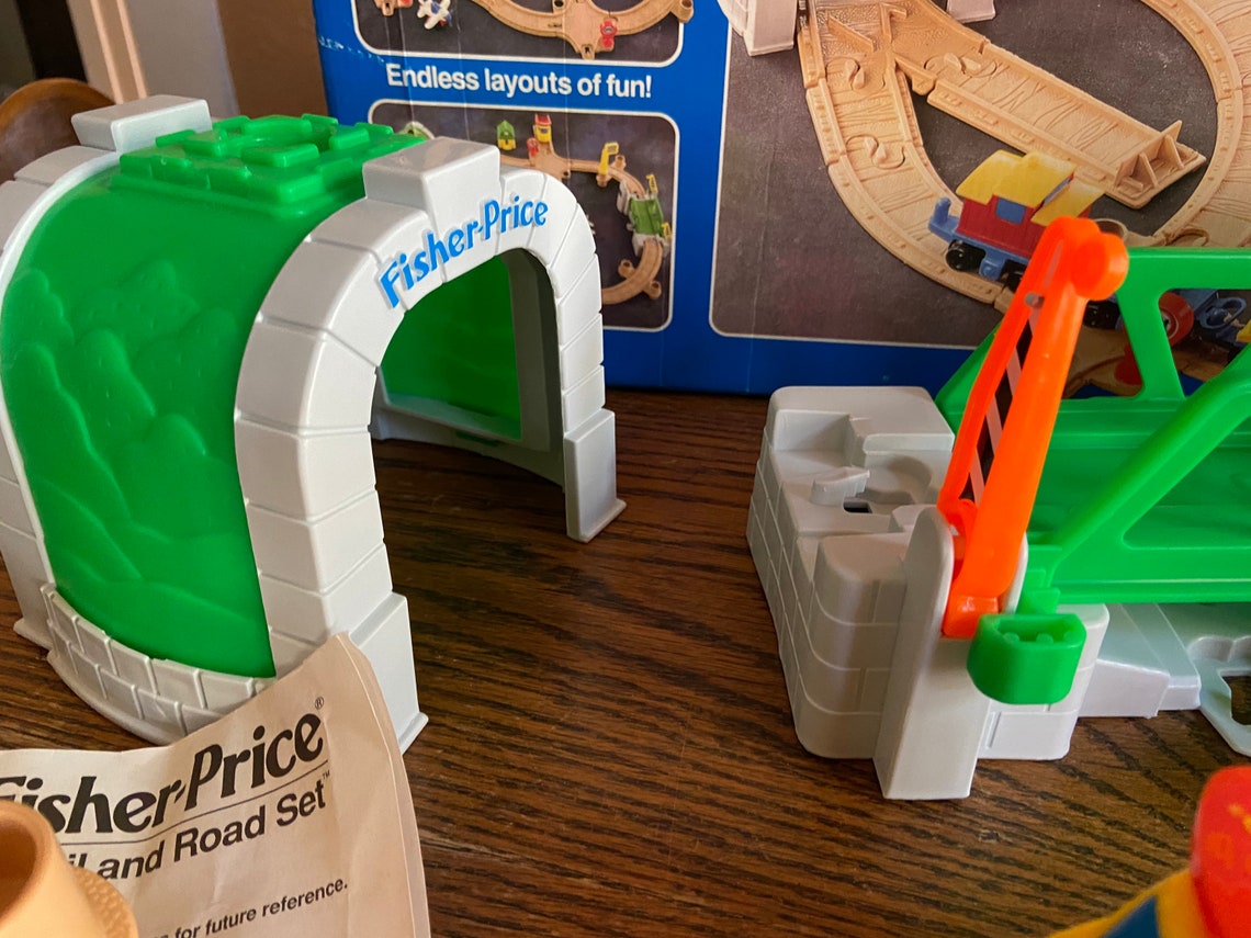 Vintage 1991 Fisher Price Flip Track Rail and Road Set 2 in 1 Etsy