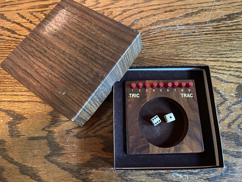 Vintage 1971 Tric Trac Dice Game in the Original Box.
