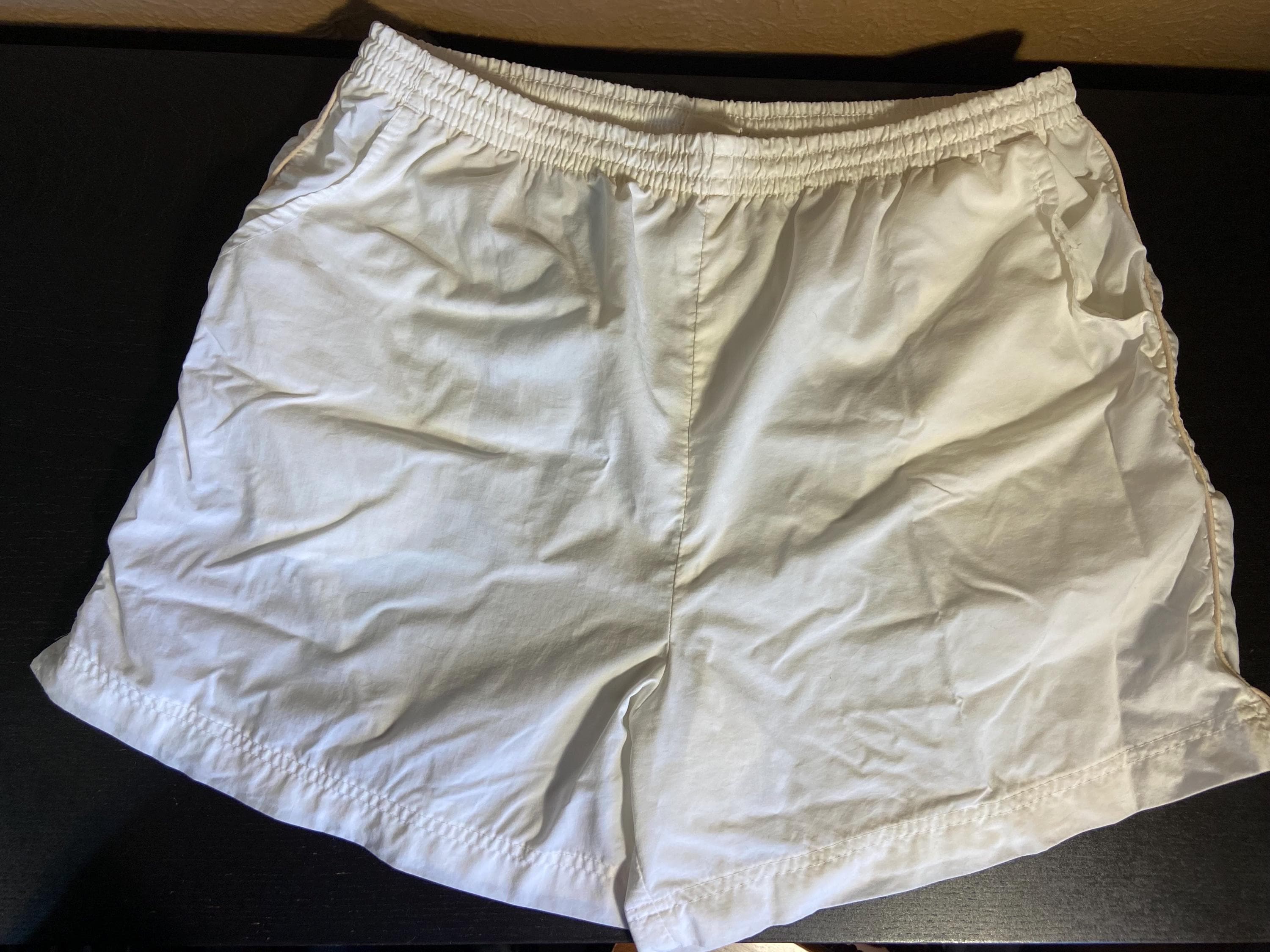 Short Nylon épais Vintage Années 80 Bleu France Taille 16 Ans XS/S