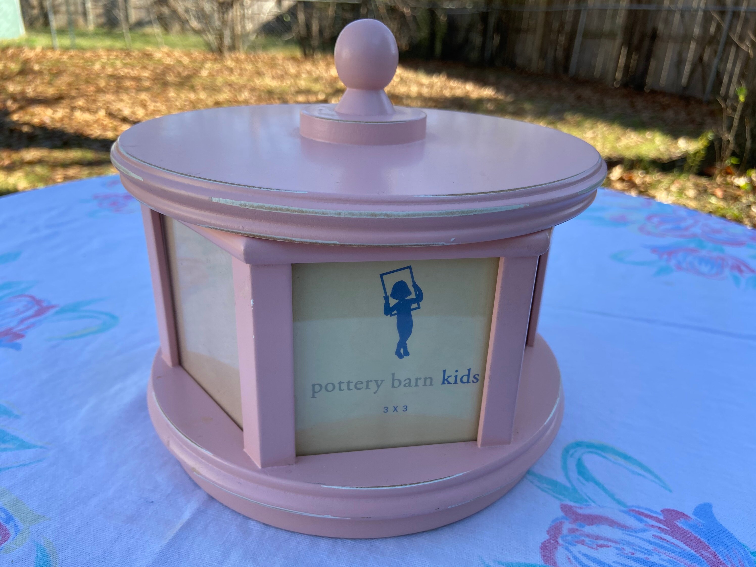Pottery Barn Kids Pink Carousel Frame / Keepsake Box 6 Etsy