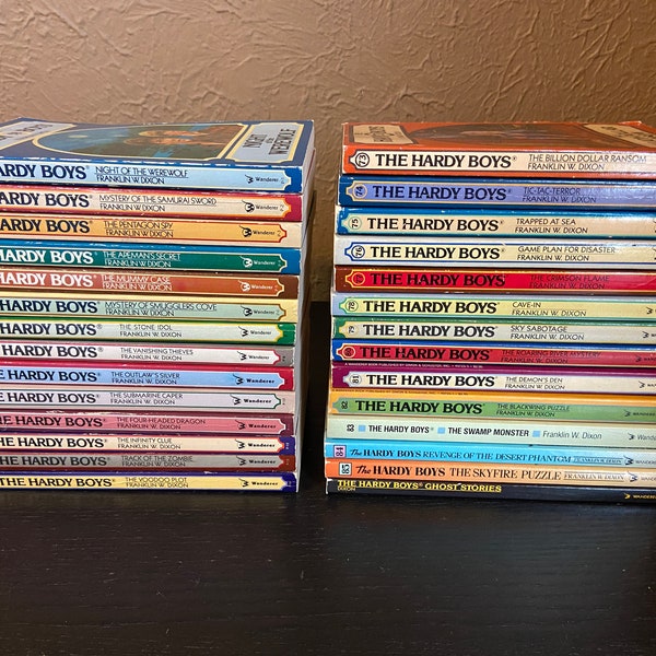 Collection of 26 Hardy Boys Paperbacks by Franklin W. Dixon and Published by Wanderer / Simon & Schuster. Perfect for Winter Evenings!