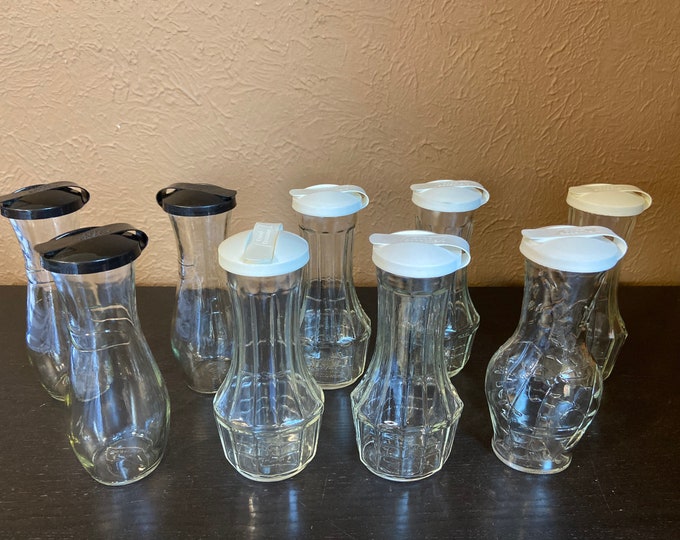 Vintage Good Seasons Glass Cruet Oil and Vinegar Bottle With Plastic