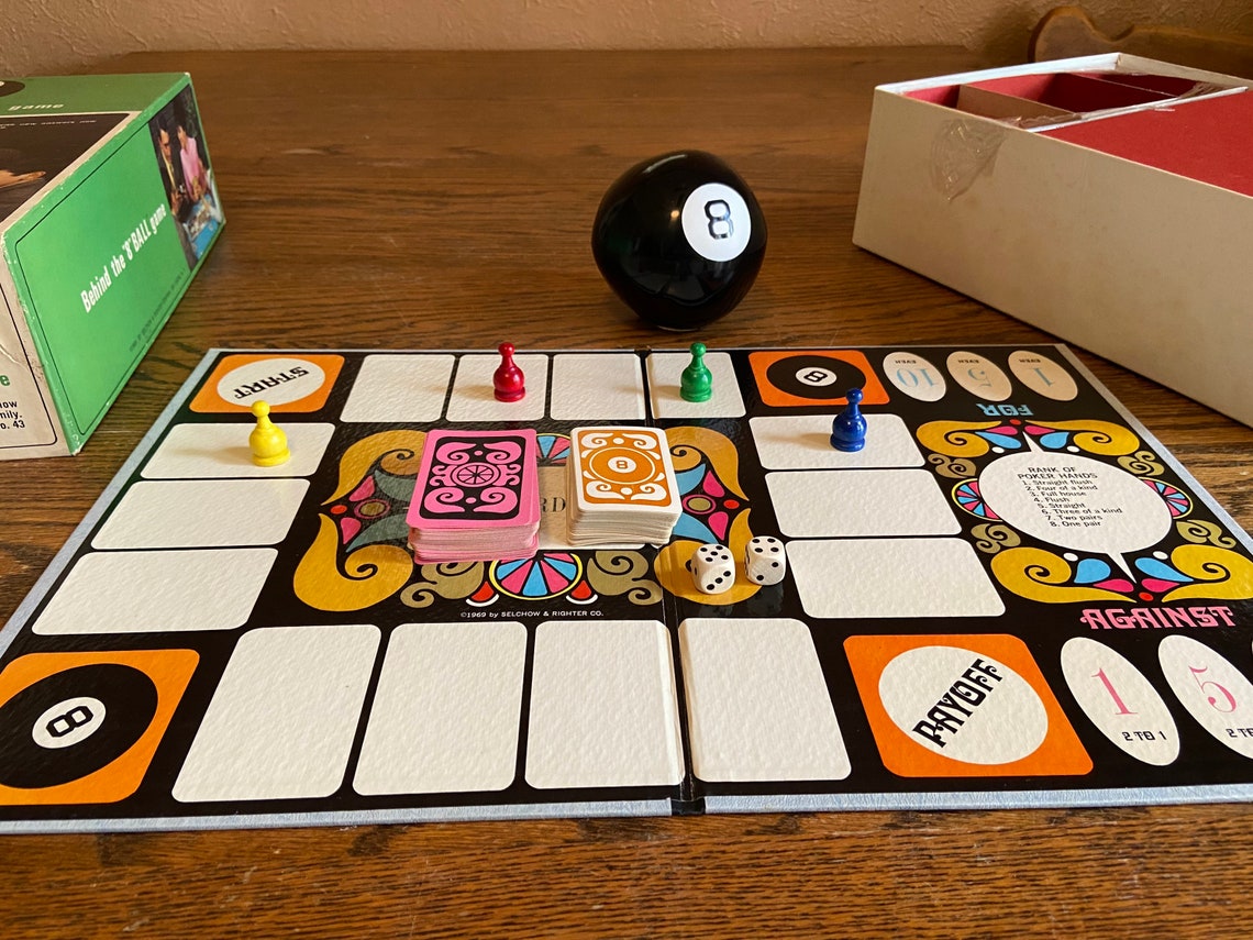 Vintage 1969 Behind the 8 Ball Game Complete in  Etsy